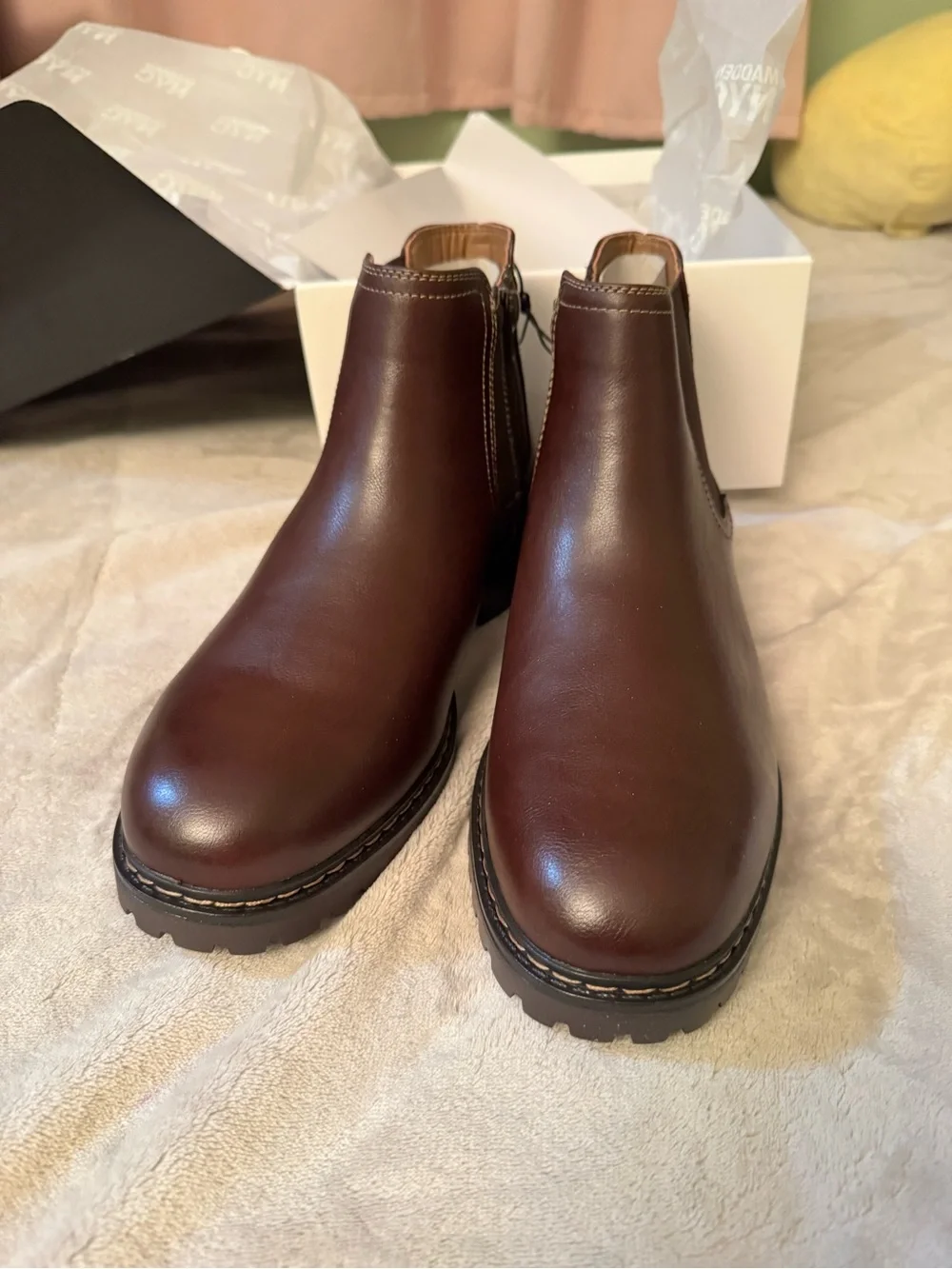 Brown Men’s  Chelsea Boots - Classic Slip-On Style size 10.5
